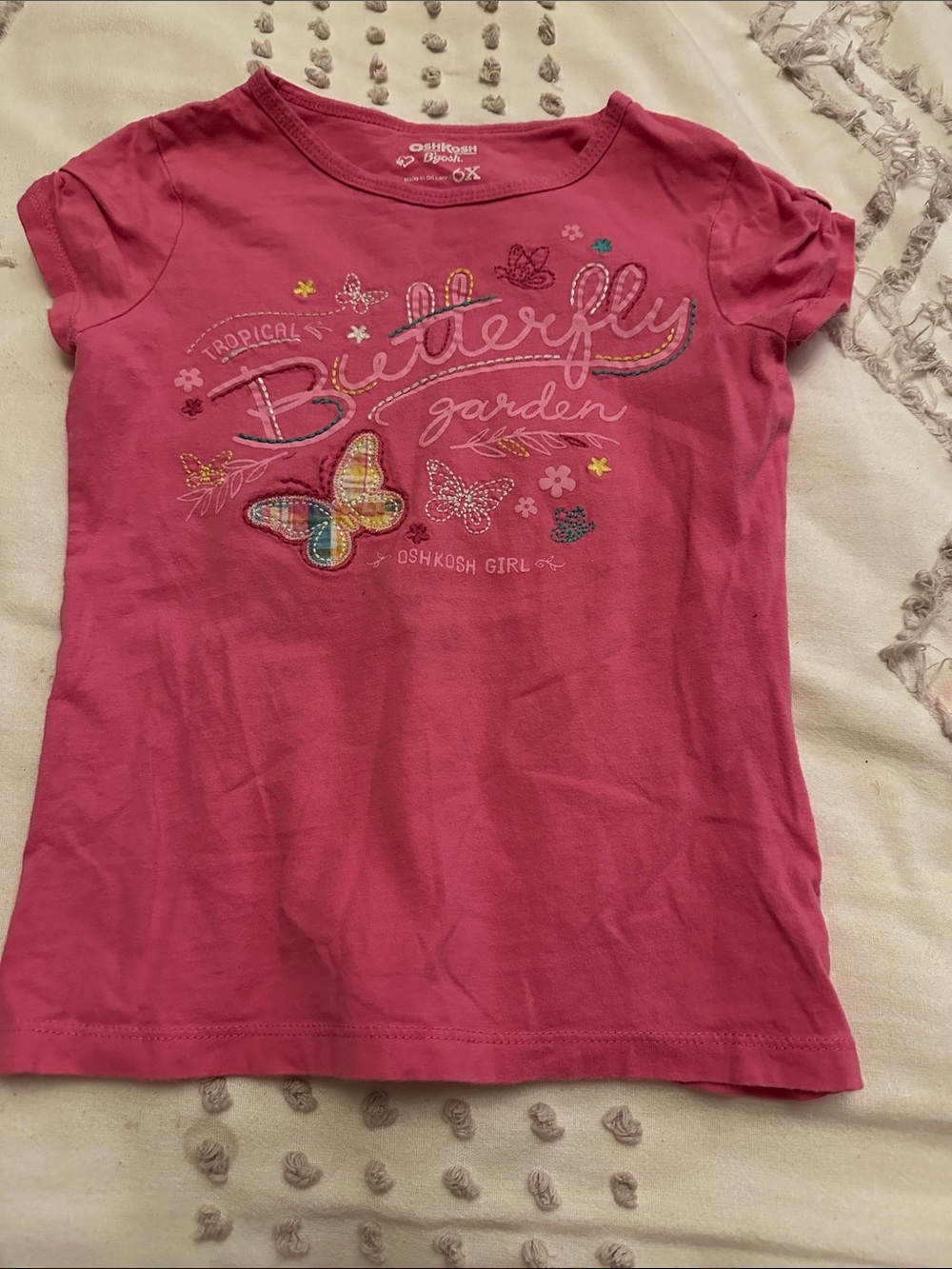 OshKosh B'gosh Pink 'Butterfly Garden' Girls Tee